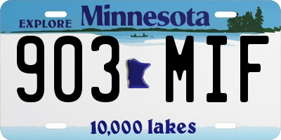 MN license plate 903MIF