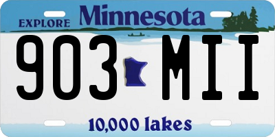 MN license plate 903MII