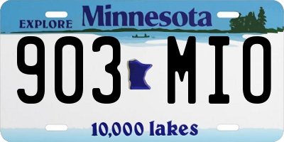 MN license plate 903MIO