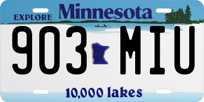 MN license plate 903MIU