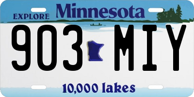 MN license plate 903MIY
