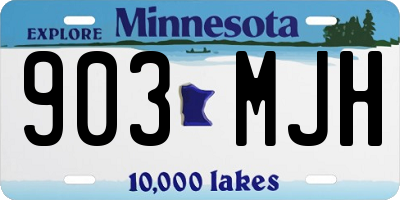 MN license plate 903MJH