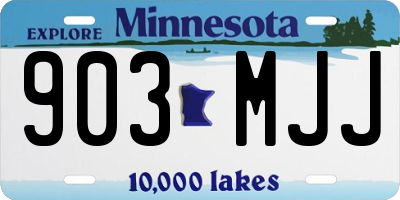 MN license plate 903MJJ