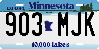MN license plate 903MJK
