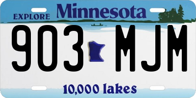 MN license plate 903MJM