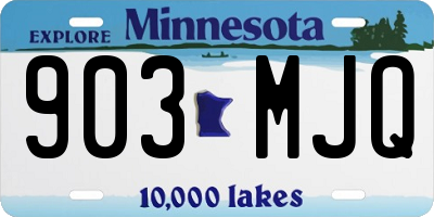 MN license plate 903MJQ