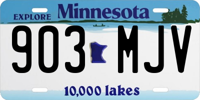MN license plate 903MJV