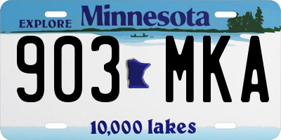 MN license plate 903MKA