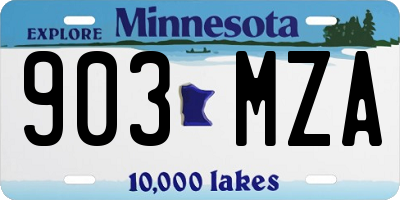 MN license plate 903MZA