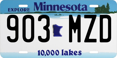MN license plate 903MZD