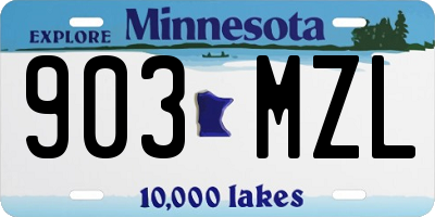 MN license plate 903MZL