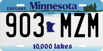 MN license plate 903MZM