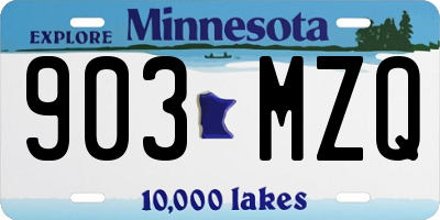 MN license plate 903MZQ