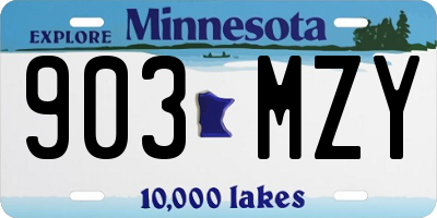 MN license plate 903MZY
