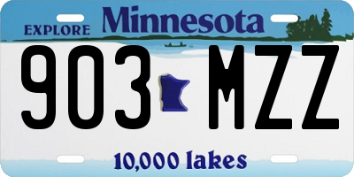 MN license plate 903MZZ