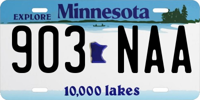 MN license plate 903NAA