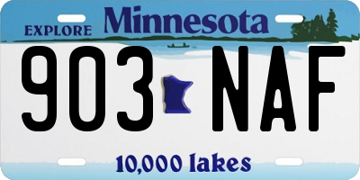 MN license plate 903NAF