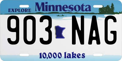 MN license plate 903NAG