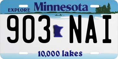 MN license plate 903NAI