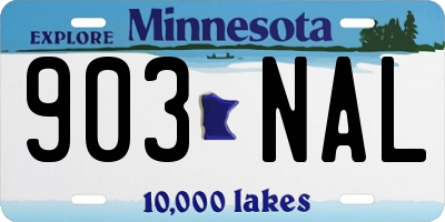 MN license plate 903NAL