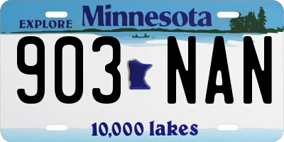 MN license plate 903NAN