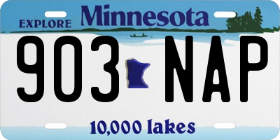 MN license plate 903NAP