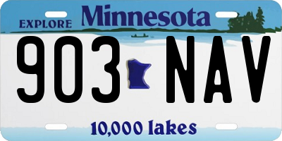 MN license plate 903NAV
