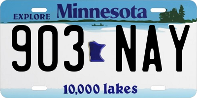 MN license plate 903NAY