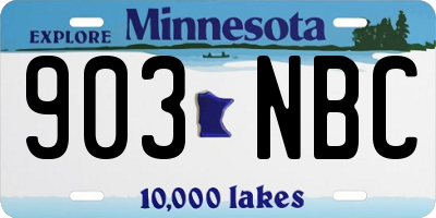 MN license plate 903NBC
