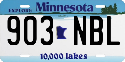 MN license plate 903NBL