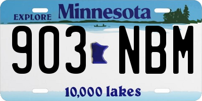 MN license plate 903NBM