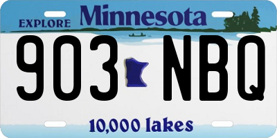 MN license plate 903NBQ