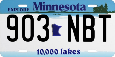 MN license plate 903NBT