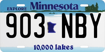 MN license plate 903NBY