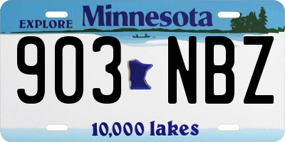 MN license plate 903NBZ