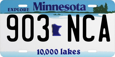 MN license plate 903NCA
