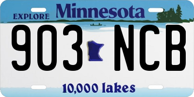 MN license plate 903NCB