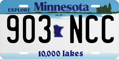 MN license plate 903NCC