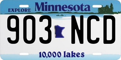 MN license plate 903NCD