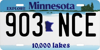 MN license plate 903NCE