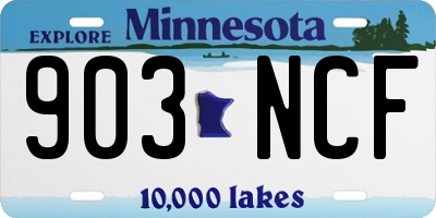 MN license plate 903NCF