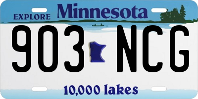 MN license plate 903NCG