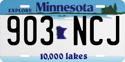 MN license plate 903NCJ
