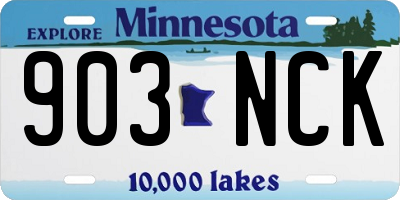 MN license plate 903NCK