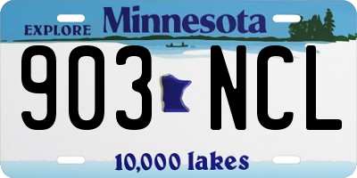 MN license plate 903NCL
