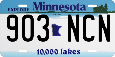MN license plate 903NCN