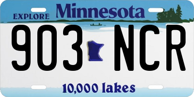 MN license plate 903NCR