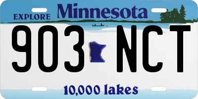 MN license plate 903NCT