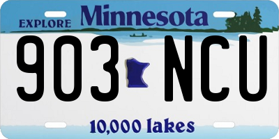 MN license plate 903NCU