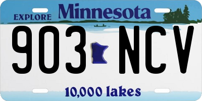 MN license plate 903NCV